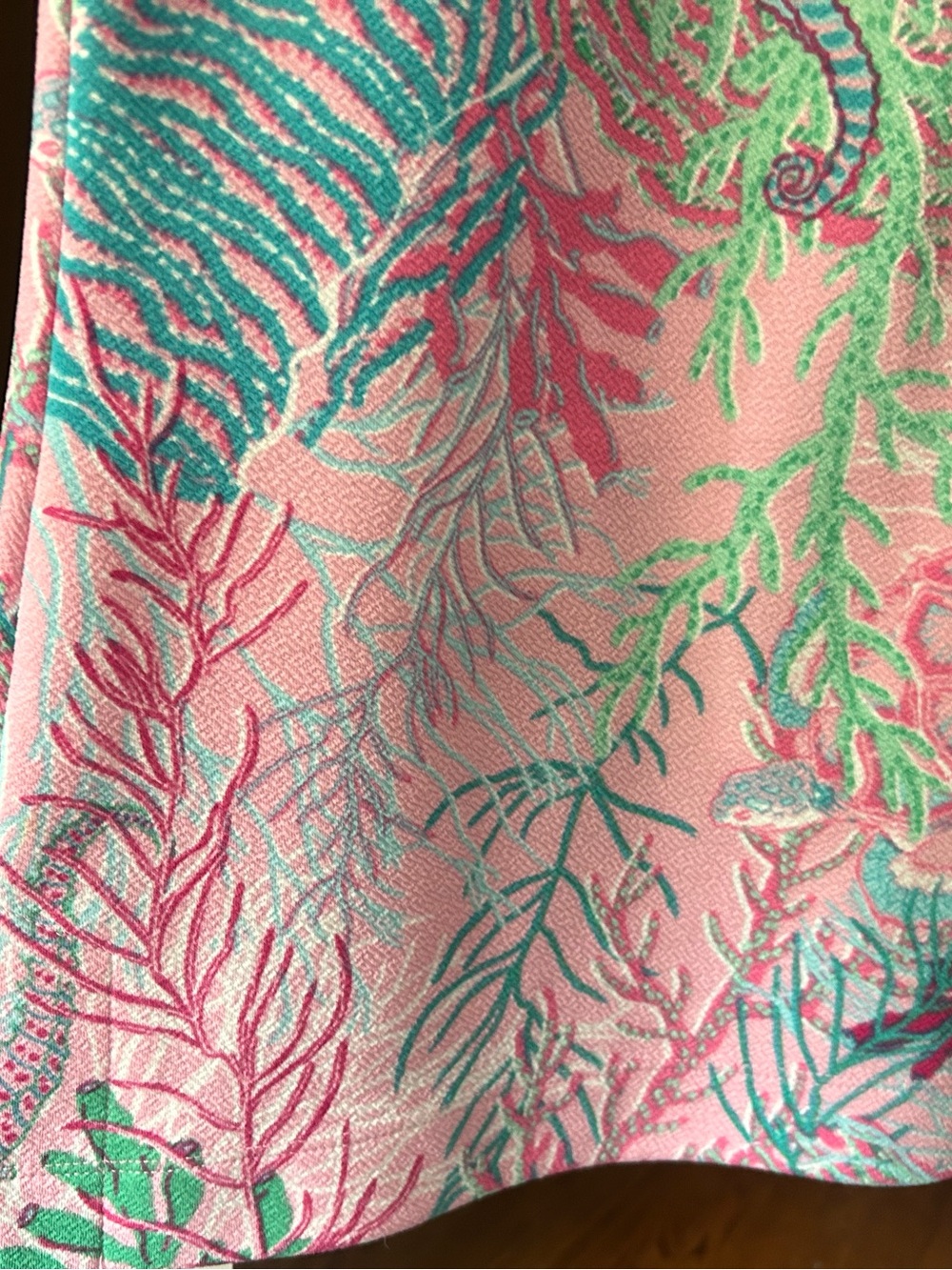 Pappagallo Pink Tropical Print Sleeveless Top with White Trim, Like new or NWOT - Picture 3 of 6